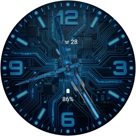 Cyber Circuit watch face preview