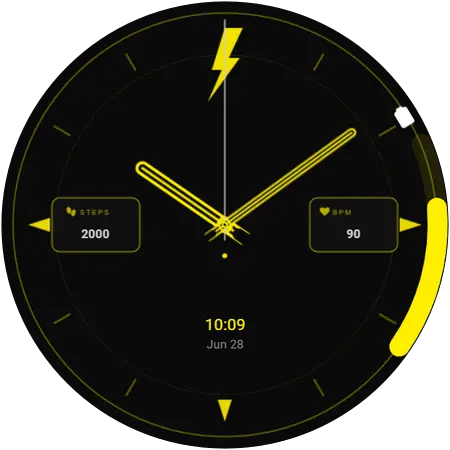 Dark Volt watch face preview