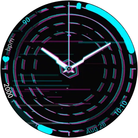 Glitch Mirage watch face preview