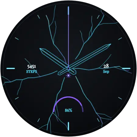 Obsidian Fracture watch face preview