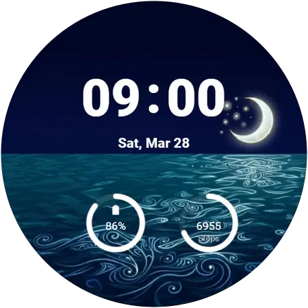Ocean Horizon watch face preview
